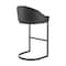 Armen Living Atherik Bar Stool in Black Metal with Black Faux Leather 840254335837 - alternate 7